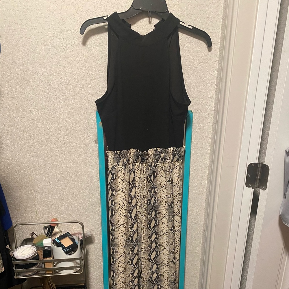 Snake skin print romper